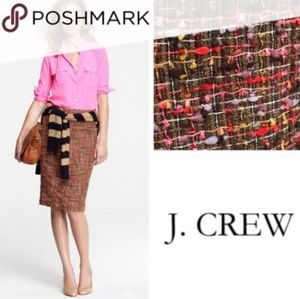 J. Crew Factory THE PENCIL SKIRT in Harvest Tweed, Sz 8, VGUC